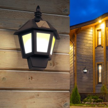 Фасадный светильник ЭРА ERAFS08-36 ФОНАРЬ 2 режима огонь холодный свет на солн. бат., 40LED 7LM Фасадный светильник ЭРА ERAFS08-36 ФОНАРЬ 2 режима огонь холодный свет на солн. бат., 40LED 7LM