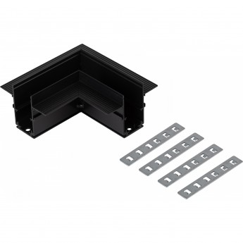 Коннектор ЭРА TRM-R20-CC-B угловой для встраиваемого магнитного шинопровода NOVA TRM-R20 черный