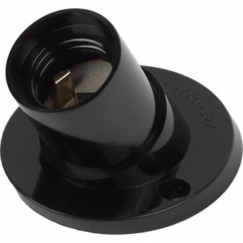 Патрон ЭРА Е27 настенный бакелит черный x50