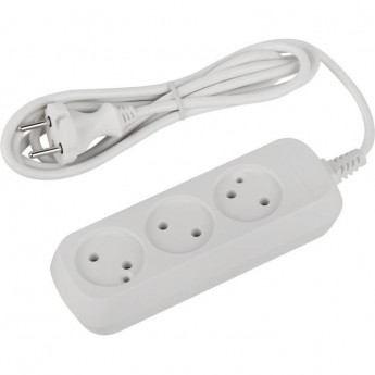 Удлинитель электрический ЭРА UDL-10-315 Greenline 3 розетки без заземления 1.5м ПВС 2х0.75кв.мм